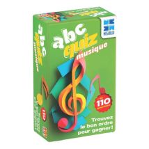 Jeu de quiz musique MEGABLEU ABC Quiz Musique 2+ joueurs carte de questions format voyage Multicolore