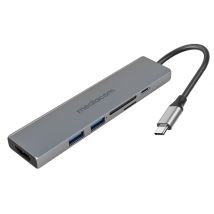 Mediacom MD-C312 base para portátil y replicador de puertos Alámbrico USB 3.2 Gen 1 (3.1 Gen 1) Type-C Gris - Nuevo