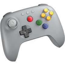 Controller 8BitDo 64 Bluetooth edizione grigia - Compatibile con Analogue 3D, Switch 1 e 2, PC, Mobile (Copia) - Nuovo