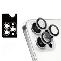 imoshion Lot de 2 protections d'objectif de caméra pour Apple iPhone 16 Pro / 16 Pro Max - Blanc / Titanium