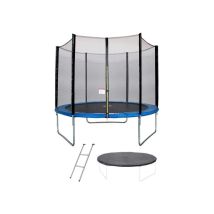 Trampoline rond KANGUI MAXI ECO Ø300 cm avec filet de sécurité, échelle et couverture Bleu