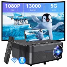 Proiettore WiFi Cinema Casa Surewheel SW10, FHD+ 1080*1920, 600 Lumen ANSI, Correzione Distorsione 4 Puntini, Schermo 180 Pollici per Cinema Casa- 