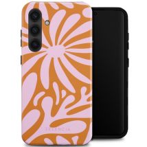 Selencia Coque arrière Vivid pour Samsung Galaxy S24 - Modern Bloom Pink