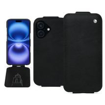 Housse cuir Apple iPhone 16 - - Noir - Cuir lisse premium