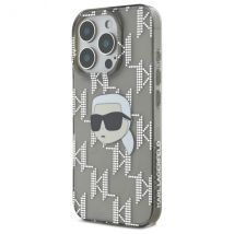 Étui Karl Lagerfeld pour iPhone 16 Pro Max 6.9 noir étui rigide IML Karl Head Electroplated