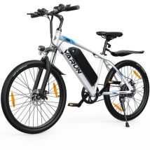 Bicicleta Eléctrico VARUN M24-1 | Velocidad Máx 25 km/h | Autonomía 50 km | Motor 250W | Batería 36V 7.8Ah | Neumáticos de 24 Pulgadas | Blanco - 