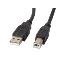 Lanberg CA-USBA-11CC-0010-BK cable USB 1 m USB 2.0 USB B Negro - Nuevo