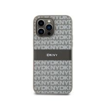 DKNY Funda para iPhone 14 Pro Edition con diseño repetido de rayas tonales y logotipo metálico Beige - Nuevo