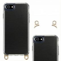 Selencia Coque arrière avec crochets amovibles pour Apple iPhone SE (2022 / 2020) / 8 / 7 - Transparent