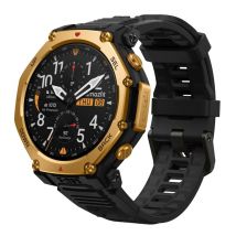 Smartwatch Amazfit T-Rex 3 Pro 48 mm Oro, Schermo AMOLED 1,5 , GPS, Wi-Fi, Cinturino in Silicone Nero - Nuovo