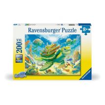 Puzzle XXL de 200 piezas: Las profundidades marinas para niños - Nuevo
