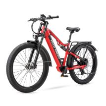 Bicicletta Elettrica HALO KNIGHT H03 | Velocità Massima 25 km/h | Autonomia 40 km | Motore 1000W | Batteria 48V 19.2Ah | Pnei da 27.5 PolliciT | Rosso