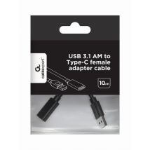 Gembird A-USB3-AMCF-01 câble USB USB 3.2 Gen 1 (3.1 Gen 1) 0,1 m USB A USB C Noir
