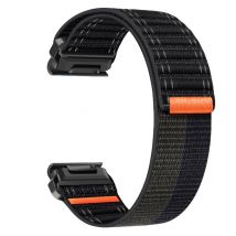 Bracelet de montre en nylon pour Garmin Fenix 8/567X/pro/Epix 935/965 Black+Grey 22 mm