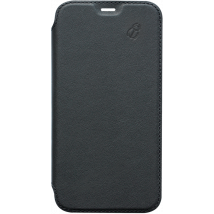 BEETLECASE Funda con cierre para Iphone 6/7/8/Se de piel con reverso de cristal Negro - Nuevo