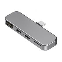 ZIKE Z806 Hub USB-C pour iPhone 16/15 Port TF (2 To), charge 27W PD3.0, connexion USB, usage avec coque. Compatible iPad/Mac/PC/Android.