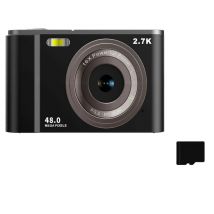 Fotocamera digitale 2.7K 48MP 1080P, zoom 16x, scheda di memoria da 32 GB Black - Nuovo