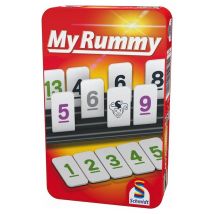 Juego de Rummy en caja metálica - Diviértete con infinitas combinaciones - Nuevo
