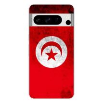 Coque en silicone - Compatible pour Google Pixel 8 Pro - design drapeau tunisie