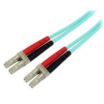StarTech.com Câble Fibre Optique Multimode de 10m LC/UPC à LC/UPC OM3, Fibre Zipcord Full Duplex 50/125μm, Réseaux 100G, LOMMF/VCSEL, <0.3dB Faible 