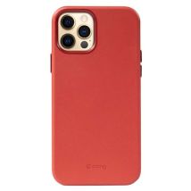 Coque MagSafe pour iPhone 12 Pro Max en Cuir Écologique Rouge