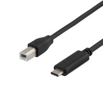 Deltaco USBC-1014 cable USB USB 2.0 1 m USB B Negro - Nuevo