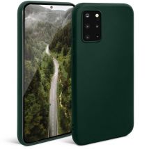 Funda de silicona Moozy Minimalist Series para Samsung S20 Plus, verde medianoche - TPU fino y flexible acabado mate - Nuevo