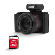 AgfaPhoto Realishot C130 + Carte Mémoire SD 32 Go - Appareil Photo Numérique Compact, Capteur CMOS, Écran Tactile LCD 2,8 , Stabilisation d'Image, 