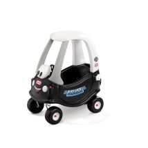 Auto a dondolo Little Tikes Cozy Coupe Polizia con pavimento rimovibile nero bianco grigio - Nuovo
