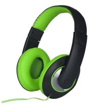 Casque intra-auriculaire Filaire Stéréo 3,5 mm avec Bandeau Réglable Vert