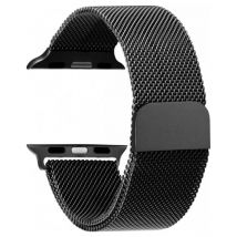 Bracelet pour Apple Watch 38/40/41mm Maille Milanaise Noir