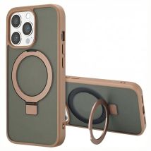 Accezz Coque Ring Stand avec MagSafe pour Apple iPhone 13 Pro - Marron