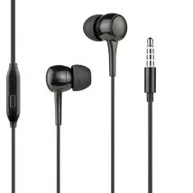 Ecouteurs Jack 3.5mm Intra-auriculaire Noir WOW