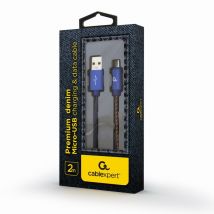 Cablexpert CC-USB2J-AMMBM-2M-BL câble USB USB 2.0 USB A Mini-USB B Bleu