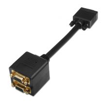 AISENS A113-0080 changeur de genre de câble D-sub HDB15 2x D-sub HDB15 Noir
