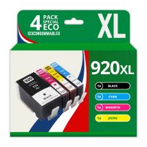 123CONSOMMABLES - 920XL - Pack de 4 Cartouches d'encre Compatible avec HP 920 XL - pour HP OfficeJet