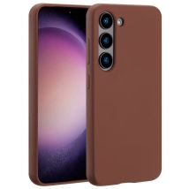 Accezz Coque Liquid Silicone avec MagSafe pour Samsung Galaxy S23 - New Tea Brown