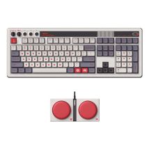 8Bitdo Retro 108 teclado Gaming USB + RF Inalámbrico + Bluetooth Gris - Nuevo