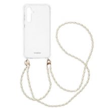 imoshion Coque avec dragonne + bracelet - Perles pour Samsung Galaxy S23 FE - Transparent