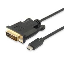 Equip 133468 câble vidéo et adaptateur 1,8 m USB Type-C DVI-D Noir