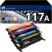 123CONSOMMABLES - 117A - Pack 4 toners compatibles HP 117A - noir et couleurs