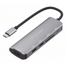 XtremeMac dockingstation USB Type-C 5000 Mbit/s Gris
