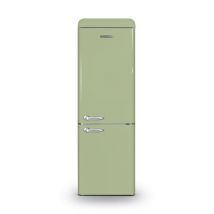 Schneider SCCB300V-VAE - Réfrigérateur combiné 304L Vintage Vert amande