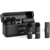 Boya BY-V4U Micro sans fil 4 canaux, USB-C, réduction de bruit.