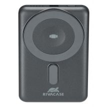 Rivacase VA2607 banque d'alimentation électrique Lithium Polymère (LiPo) 5000 mAh Recharge sans fil Noir, Gris