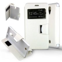 Etui Folio Blanc compatible Wiko Tommy