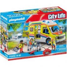 PLAYMOBIL - 71202 - City Action Les Secouristes - Ambulance avec effets lumineux et sonore