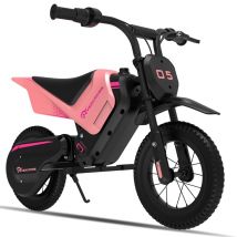 EVERCROSS TECH EV05M Trottinette Électrique pour Enfants 3-12 Ans 150W 16KM/H 2 Niveaux de Vitesse, Pneu 12 Cadeau Rose