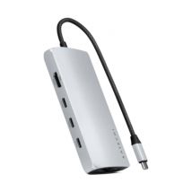 Satechi Adaptador multipuerto de 4 puertos USB-C a Ethernet V3 Plateado - Nuevo