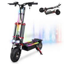 Trottinette électrique Tifgalop K8 6000W 12 pouces 60V 38AH Batterie avec siège amovible